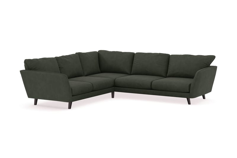Trend Lyx 6-seters Vendbar L-formet Hjørnesofa i Manchester - Mørkegrønn - Møbler - Sofaer - Hjørnesofaer