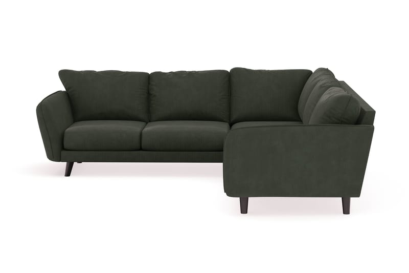 Trend Lyx 6-seters Vendbar L-formet Hjørnesofa i Manchester - Mørkegrønn - Møbler - Sofaer - Hjørnesofaer
