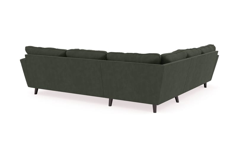 Trend Lyx 6-seters Vendbar L-formet Hjørnesofa i Manchester - Mørkegrønn - Møbler - Sofaer - Hjørnesofaer