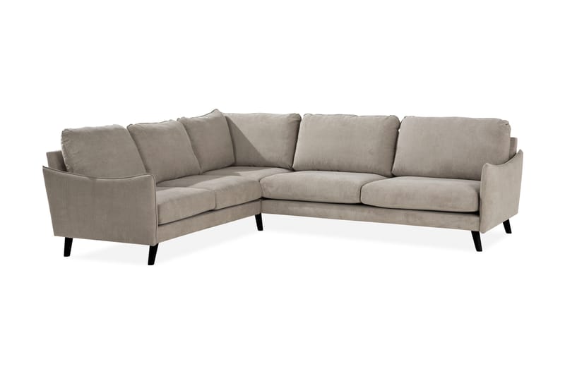 Trend Lyx 6-seters Vendbar L-formet Hjørnesofa i Stoff - Beige - Møbler - Sofaer - Hjørnesofaer