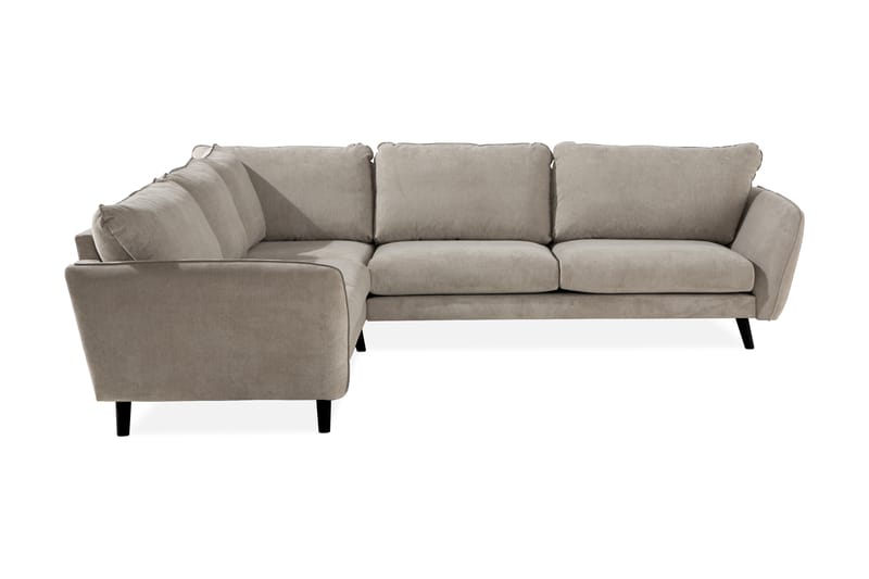 Trend Lyx 6-seters Vendbar L-formet Hjørnesofa i Stoff - Beige - Møbler - Sofaer - Hjørnesofaer