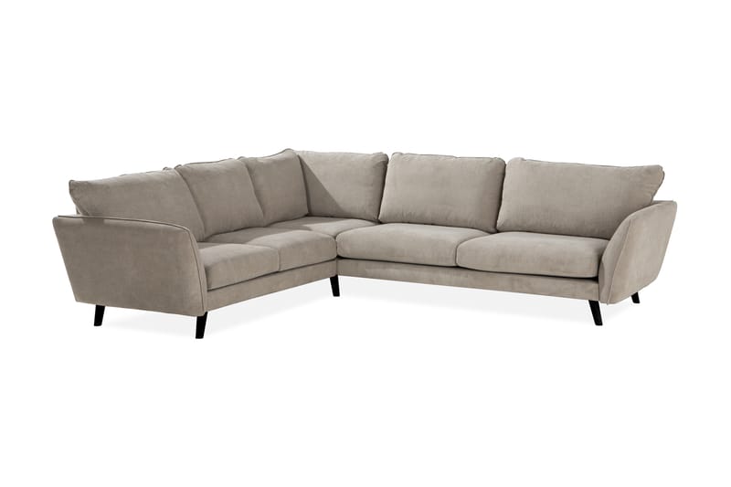 Trend Lyx 6-seters Vendbar L-formet Hjørnesofa i Stoff - Beige - Møbler - Sofaer - Hjørnesofaer