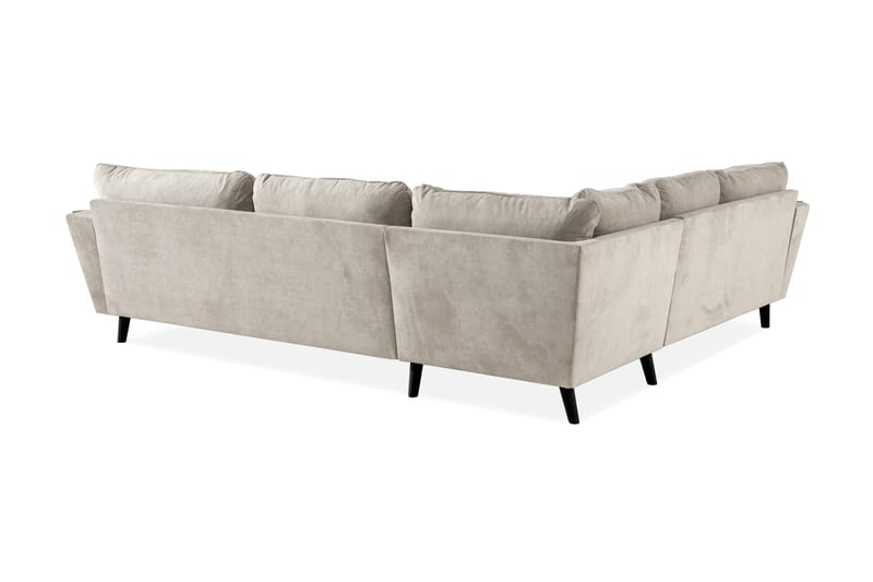 Trend Lyx 6-seters Vendbar L-formet Hjørnesofa i Stoff - Beige - Møbler - Sofaer - Hjørnesofaer