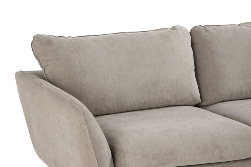 Trend Lyx 6-seters Vendbar L-formet Hjørnesofa i Stoff - Beige - Møbler - Sofaer - Hjørnesofaer