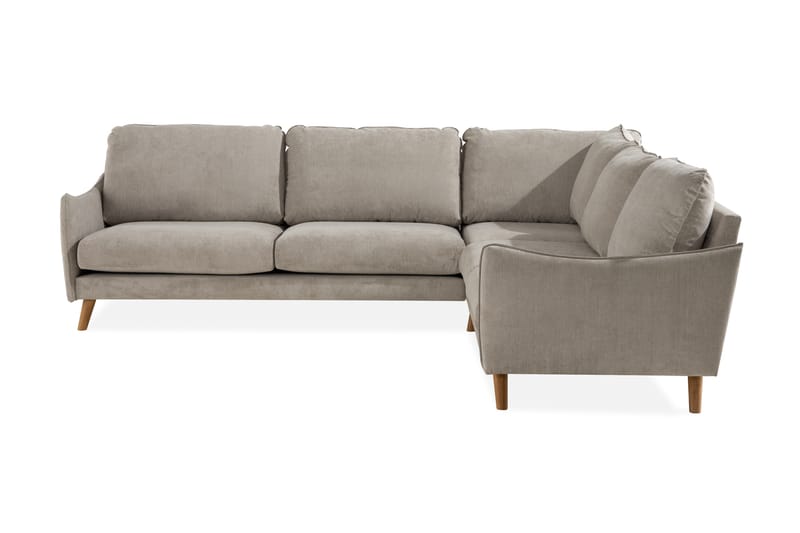 Trend Lyx 6-seters Vendbar L-formet Hjørnesofa i Stoff - Beige - Møbler - Sofaer - Hjørnesofaer