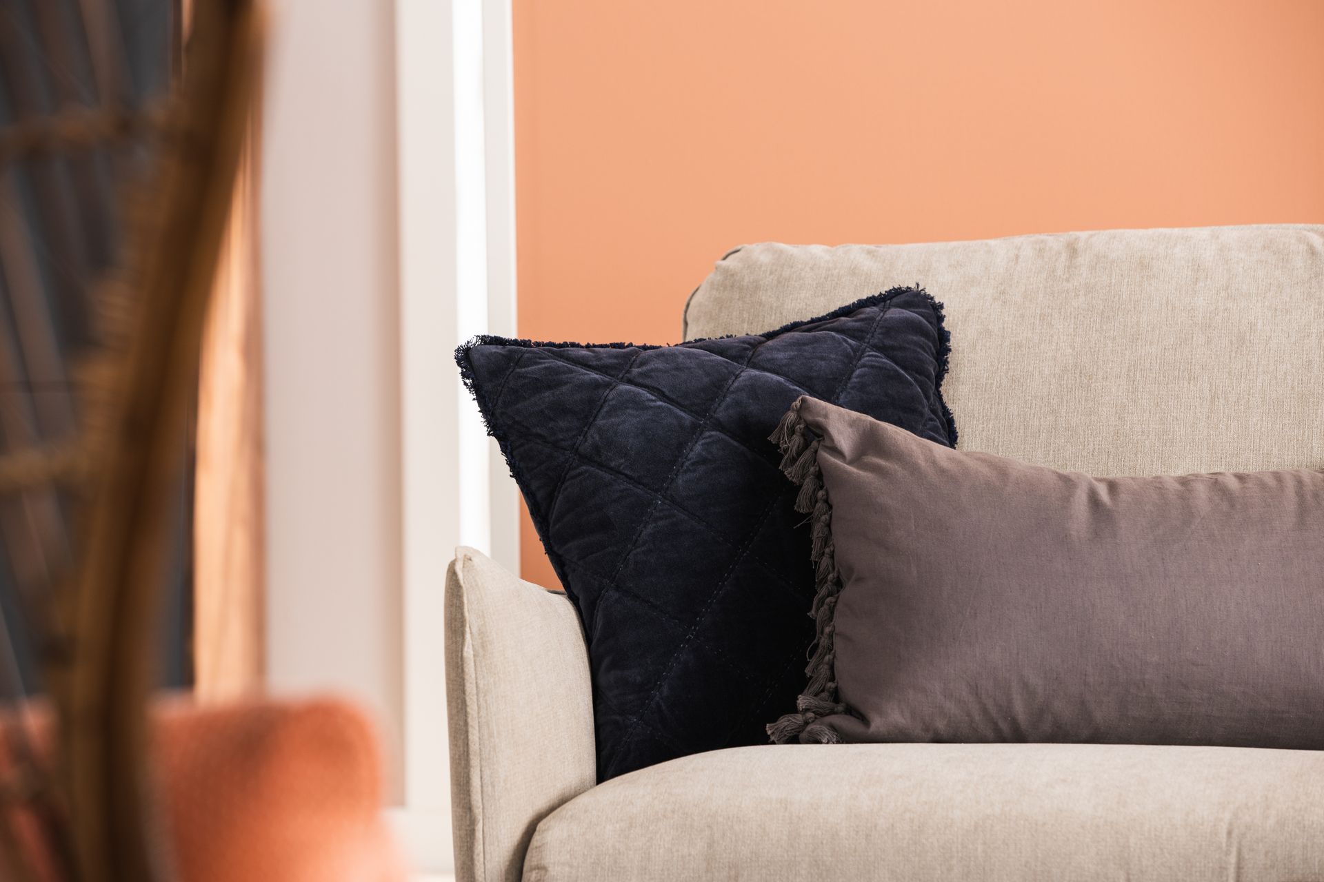 Trend Lyx 6-seters Vendbar L-formet Hjørnesofa i Stoff - Beige - Møbler - Sofaer - Hjørnesofaer