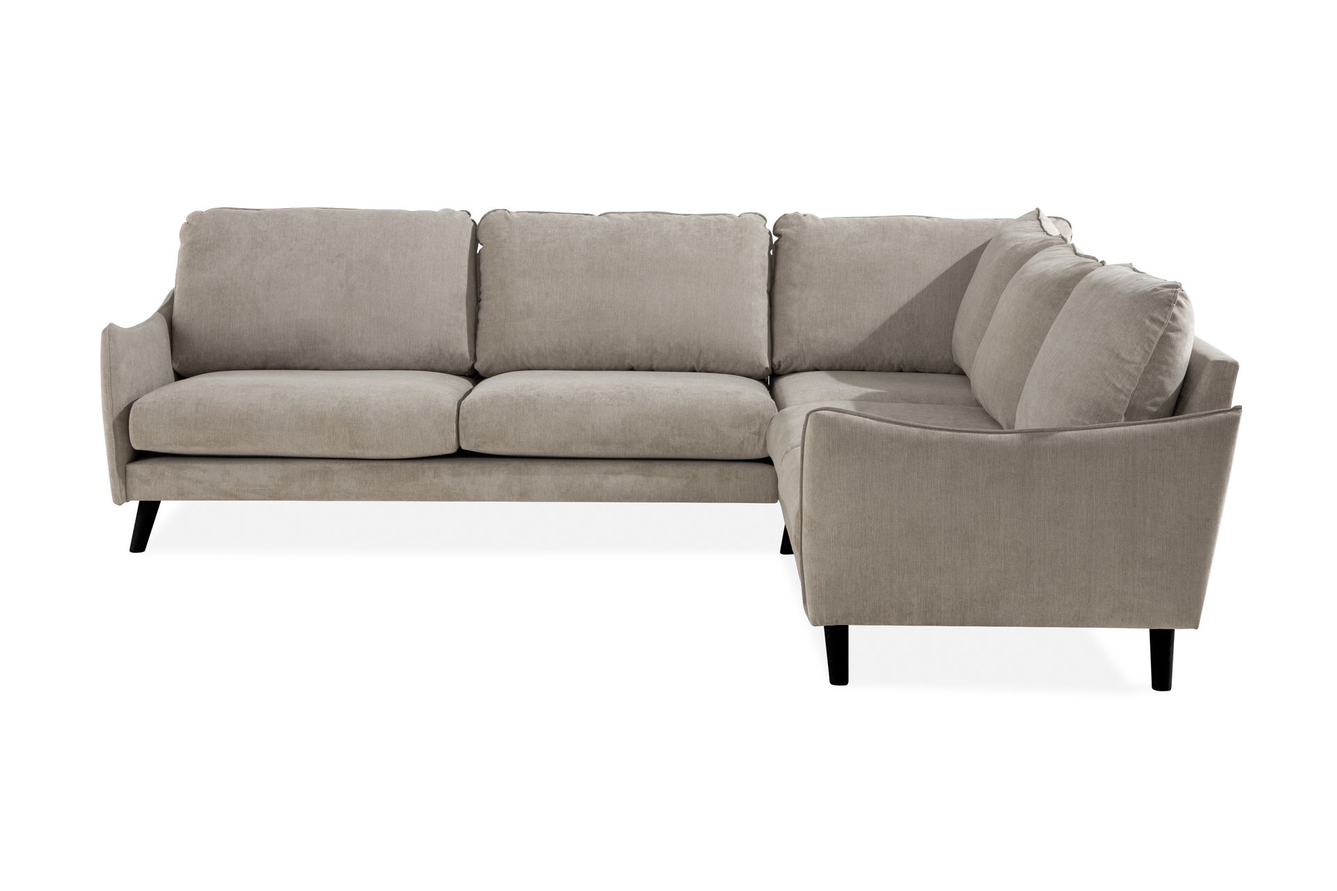 Trend Lyx 6-seters Vendbar L-formet Hjørnesofa i Stoff - Beige - Møbler - Sofaer - Hjørnesofaer