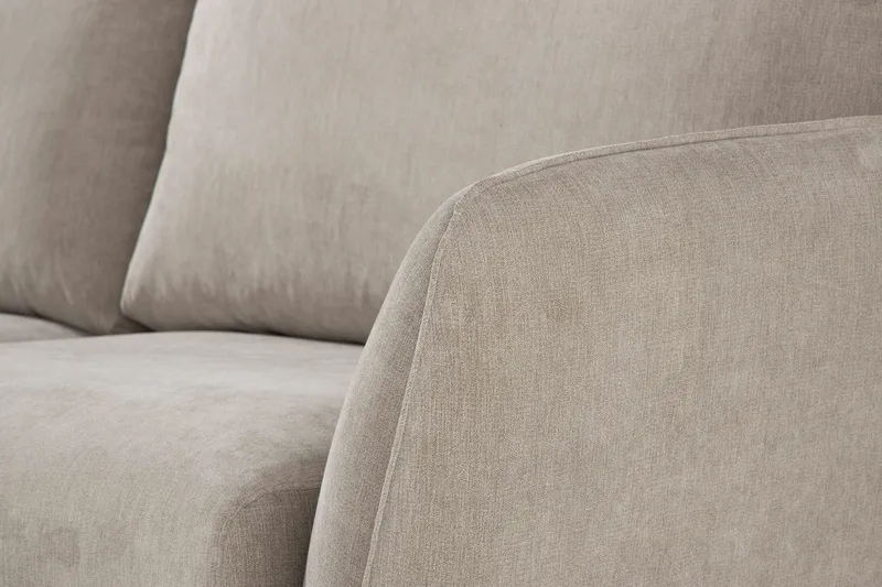 Trend Lyx 6-seters Vendbar L-formet Hjørnesofa i Stoff - Beige - Møbler - Sofaer - Hjørnesofaer