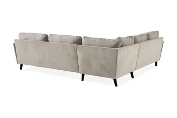 Trend Lyx 6-seters Vendbar L-formet Hjørnesofa i Stoff - Beige - Møbler - Sofaer - Hjørnesofaer