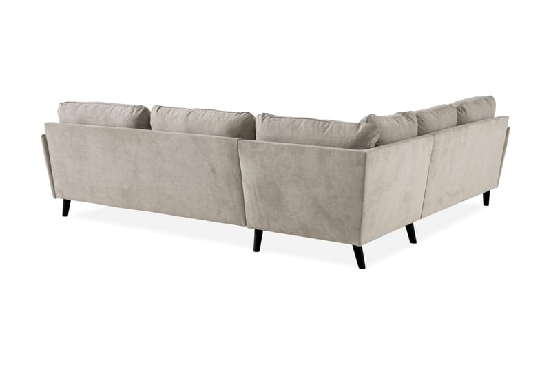 Trend Lyx 6-seters Vendbar L-formet Hjørnesofa i Stoff - Beige - Møbler - Sofaer - Hjørnesofaer