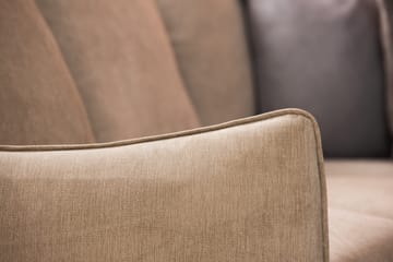 Trend Lyx 6-seters Vendbar L-formet Hjørnesofa i Stoff - Beige - Møbler - Sofaer - Hjørnesofaer