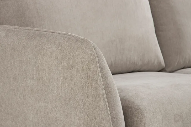 Trend Lyx 6-seters Vendbar L-formet Hjørnesofa i Stoff - Beige - Møbler - Sofaer - Hjørnesofaer
