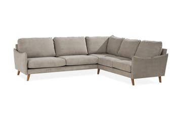 Trend Lyx 6-seters Vendbar L-formet Hjørnesofa i Stoff - Beige - Møbler - Sofaer - Hjørnesofaer