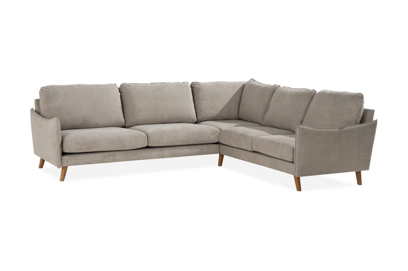 Trend Lyx 6-seters Vendbar L-formet Hjørnesofa i Stoff - Beige - Møbler - Sofaer - Hjørnesofaer