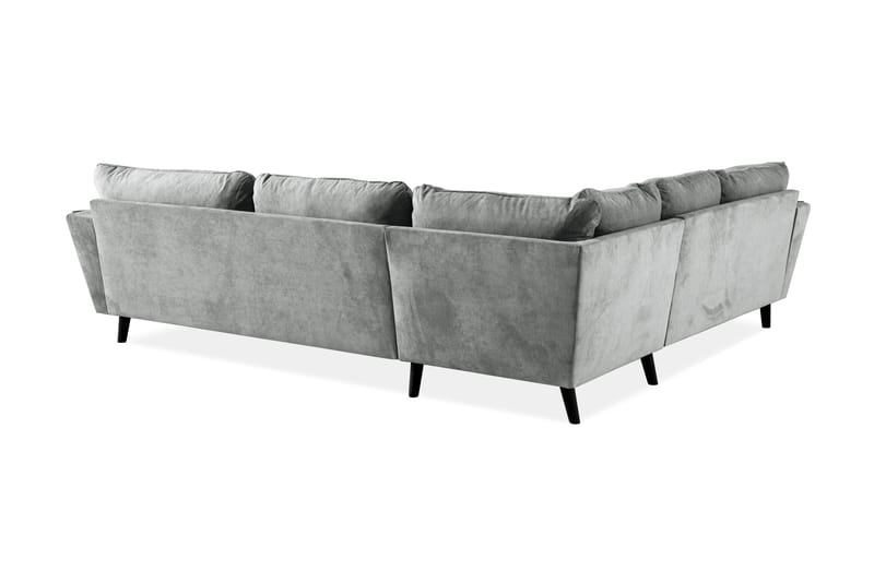 Trend Lyx 6-seters Vendbar L-formet Hjørnesofa i Stoff - Grå - Møbler - Sofaer - Hjørnesofaer