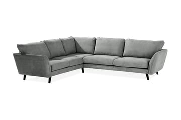 Trend Lyx 6-seters Vendbar L-formet Hjørnesofa i Stoff - Grå - Møbler - Sofaer - Hjørnesofaer