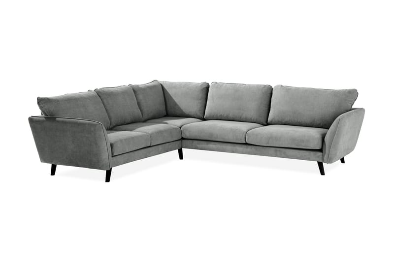 Trend Lyx 6-seters Vendbar L-formet Hjørnesofa i Stoff - Grå - Møbler - Sofaer - Hjørnesofaer