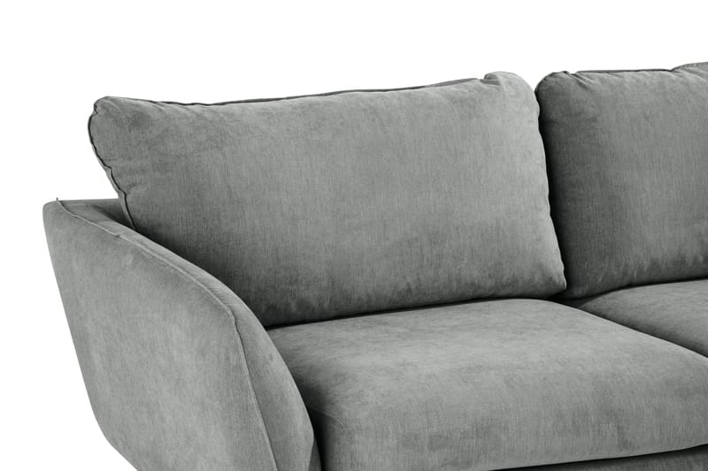 Trend Lyx 6-seters Vendbar L-formet Hjørnesofa i Stoff - Grå - Møbler - Sofaer - Hjørnesofaer