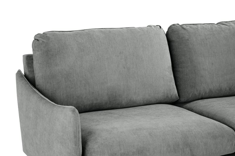 Trend Lyx 6-seters Vendbar L-formet Hjørnesofa i Stoff - Grå - Møbler - Sofaer - Hjørnesofaer