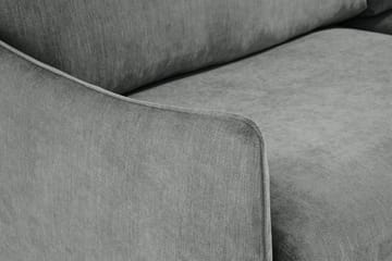 Trend Lyx 6-seters Vendbar L-formet Hjørnesofa i Stoff - Grå - Møbler - Sofaer - Hjørnesofaer