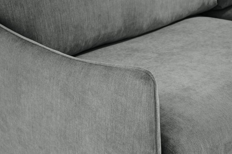 Trend Lyx 6-seters Vendbar L-formet Hjørnesofa i Stoff - Grå - Møbler - Sofaer - Hjørnesofaer