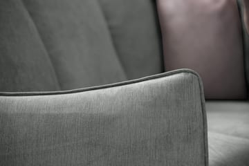 Trend Lyx 6-seters Vendbar L-formet Hjørnesofa i Stoff - Grå - Møbler - Sofaer - Hjørnesofaer