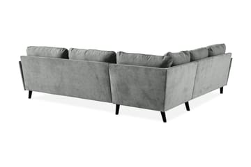 Trend Lyx 6-seters Vendbar L-formet Hjørnesofa i Stoff - Grå - Møbler - Sofaer - Hjørnesofaer