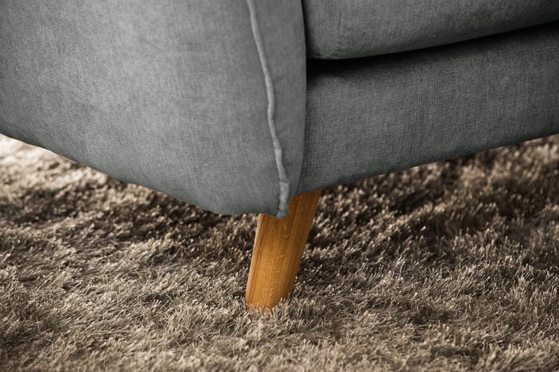 Trend Lyx 6-seters Vendbar L-formet Hjørnesofa i Stoff - Grå - Møbler - Sofaer - Hjørnesofaer