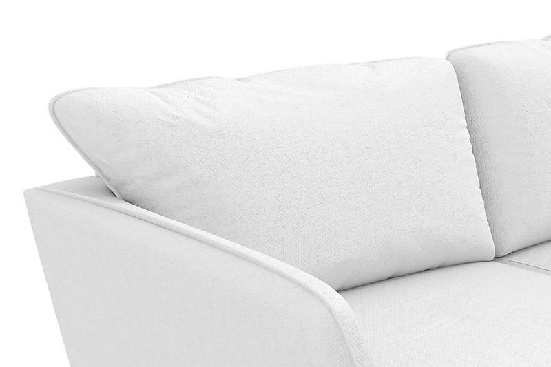 Trend Lyx 6-seters Vendbar L-formet Hjørnesofa i Stoff - Hvit - Møbler - Sofaer - Hjørnesofaer