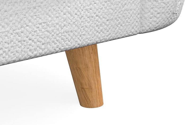 Trend Lyx 6-seters Vendbar L-formet Hjørnesofa i Stoff - Hvit - Møbler - Sofaer - Hjørnesofaer