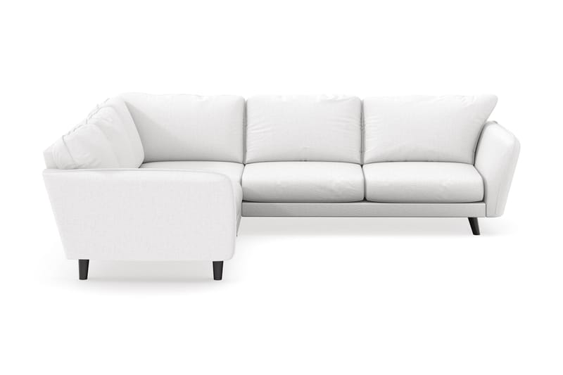 Trend Lyx 6-seters Vendbar L-formet Hjørnesofa i Stoff - Hvit - Møbler - Sofaer - Hjørnesofaer