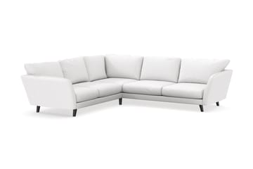 Trend Lyx 6-seters Vendbar L-formet Hjørnesofa i Stoff - Hvit - Møbler - Sofaer - Hjørnesofaer