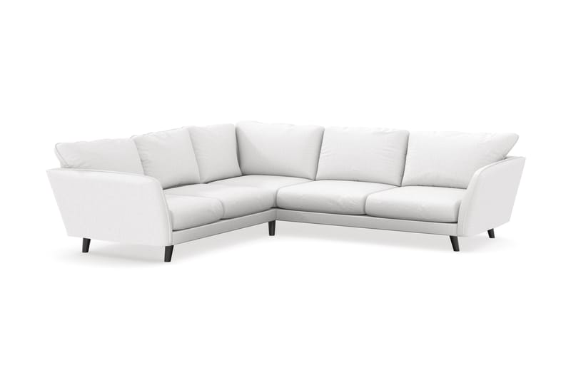 Trend Lyx 6-seters Vendbar L-formet Hjørnesofa i Stoff - Hvit - Møbler - Sofaer - Hjørnesofaer