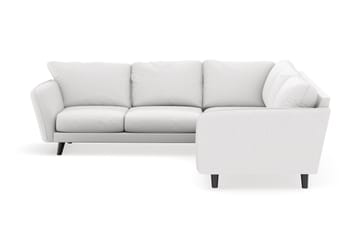 Trend Lyx 6-seters Vendbar L-formet Hjørnesofa i Stoff - Hvit - Møbler - Sofaer - Hjørnesofaer