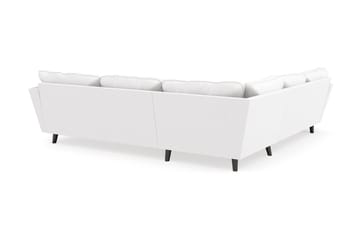 Trend Lyx 6-seters Vendbar L-formet Hjørnesofa i Stoff - Hvit - Møbler - Sofaer - Hjørnesofaer
