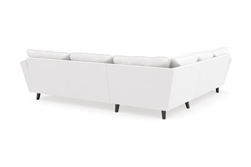 Trend Lyx 6-seters Vendbar L-formet Hjørnesofa i Stoff - Hvit - Møbler - Sofaer - Hjørnesofaer