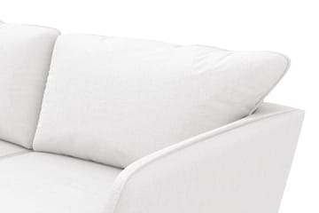 Trend Lyx 6-seters Vendbar L-formet Hjørnesofa i Stoff - Hvit - Møbler - Sofaer - Hjørnesofaer