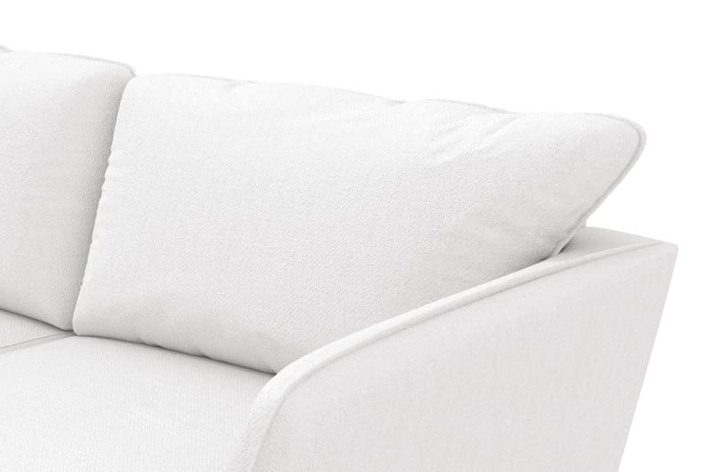 Trend Lyx 6-seters Vendbar L-formet Hjørnesofa i Stoff - Hvit - Møbler - Sofaer - Hjørnesofaer