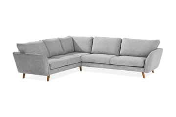 Trend Lyx 6-seters Vendbar L-formet Hjørnesofa i Stoff - Lys grå - Møbler - Sofaer - Hjørnesofaer