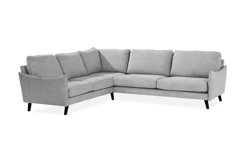 Trend Lyx 6-seters Vendbar L-formet Hjørnesofa i Stoff - Lys grå - Møbler - Sofaer - Hjørnesofaer