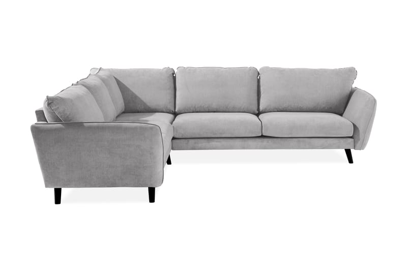 Trend Lyx 6-seters Vendbar L-formet Hjørnesofa i Stoff - Lys grå - Møbler - Sofaer - Hjørnesofaer
