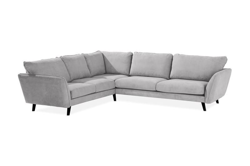 Trend Lyx 6-seters Vendbar L-formet Hjørnesofa i Stoff - Lys grå - Møbler - Sofaer - Hjørnesofaer