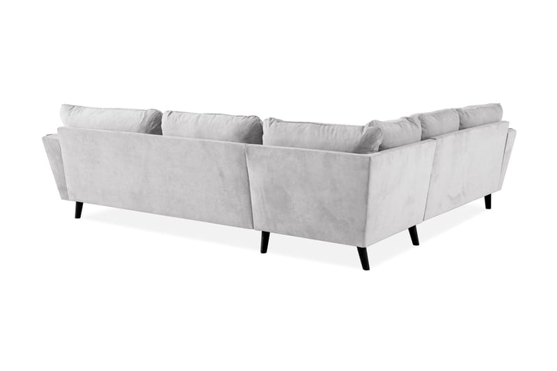 Trend Lyx 6-seters Vendbar L-formet Hjørnesofa i Stoff - Lys grå - Møbler - Sofaer - Hjørnesofaer