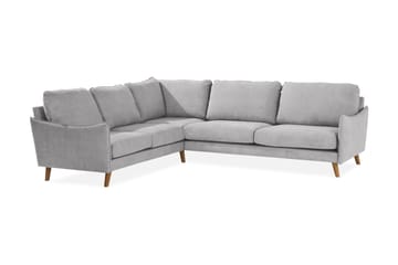 Trend Lyx 6-seters Vendbar L-formet Hjørnesofa i Stoff - Lys grå - Møbler - Sofaer - Hjørnesofaer