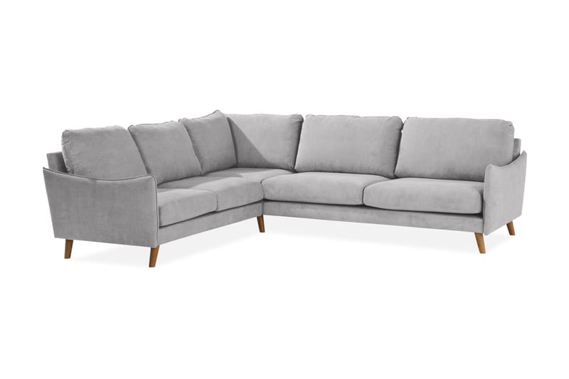 Trend Lyx 6-seters Vendbar L-formet Hjørnesofa i Stoff - Lys grå - Møbler - Sofaer - Hjørnesofaer