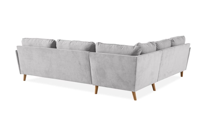 Trend Lyx 6-seters Vendbar L-formet Hjørnesofa i Stoff - Lys grå - Møbler - Sofaer - Hjørnesofaer