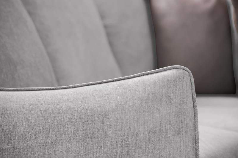 Trend Lyx 6-seters Vendbar L-formet Hjørnesofa i Stoff - Lys grå - Møbler - Sofaer - Hjørnesofaer