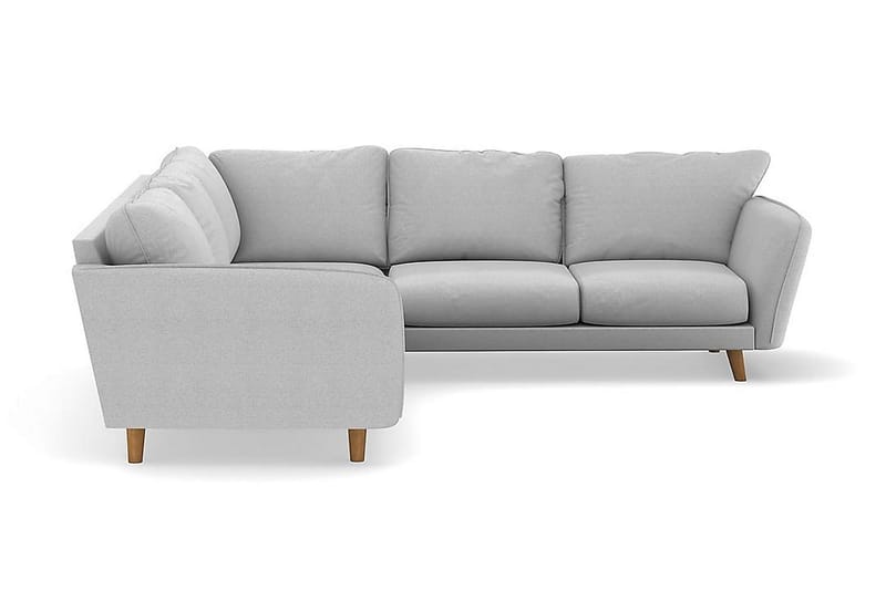 Trend Lyx 6-seters Vendbar L-formet Hjørnesofa i Stoff - Lys grå - Møbler - Sofaer - Hjørnesofaer