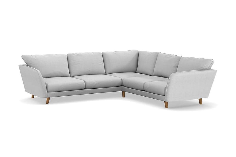 Trend Lyx 6-seters Vendbar L-formet Hjørnesofa i Stoff - Lys grå - Møbler - Sofaer - Hjørnesofaer