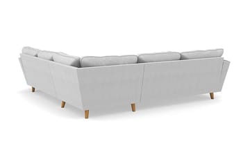Trend Lyx 6-seters Vendbar L-formet Hjørnesofa i Stoff - Lys grå - Møbler - Sofaer - Hjørnesofaer